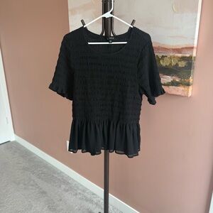 Torrid Smocked & Ruffle Blouse